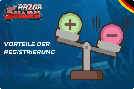 Razor Shark Vorteile der Registrierung 